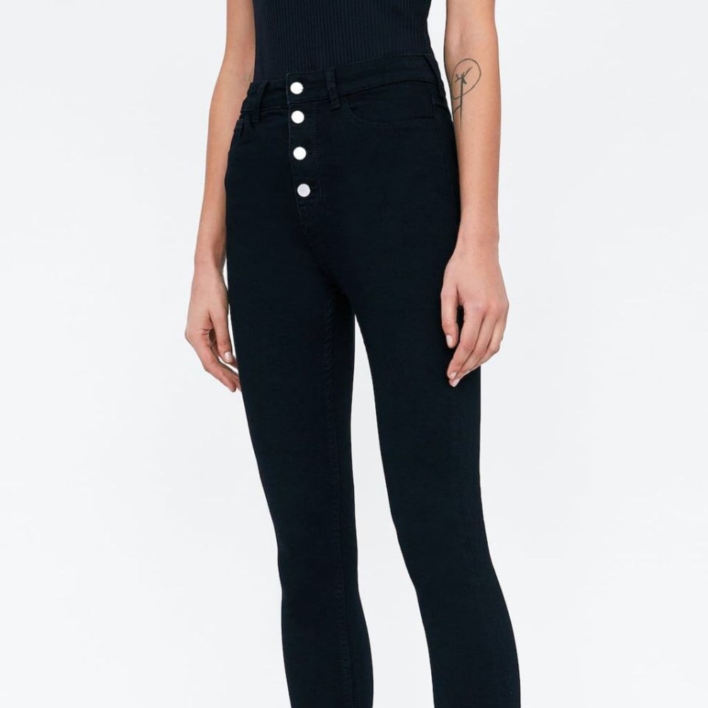 Zara High-Waisted Jean with Button Fly